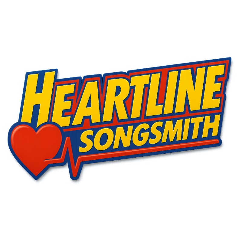 Heartline Songsmith logo with glowing waveform heart
